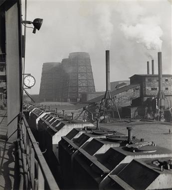 (INDUSTRIAL--GERMANY) Presentation album entitled Schwelwerk Offleben, with 35 photographs of a steam power plant.